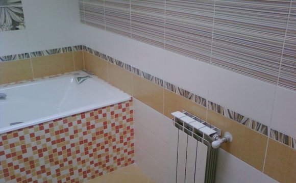 Ремонт ванной комнаты, укладка
